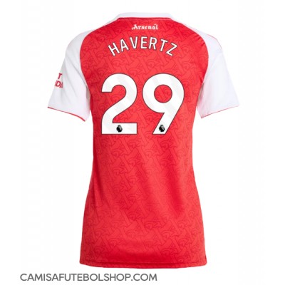 Camisa de time de futebol Arsenal Kai Havertz #29 Replicas 1º Equipamento Feminina 2025-26 Manga Curta Camisa de time de futebol Arsenal Kai Havertz #29 Replicas 1º Equipamento Feminina 2025-26 Manga Curta